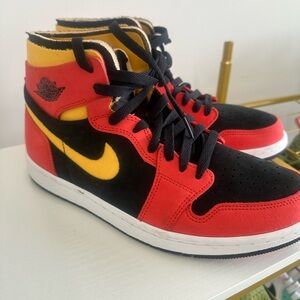 Jordan Women's Sneakers - Red, Black, Yellow